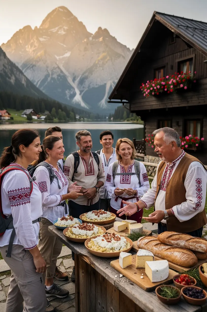 Prechádzka po malebnom námestí s ukážkami ľudovej architektúry a tradičných slovenských remesiel.